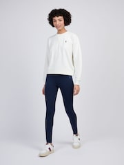 U.S. Polo Assn. Blue Womens Tonal Elastic Waistband Leggings - Image 3 of 7