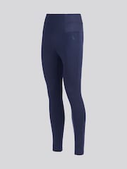 U.S. Polo Assn. Blue Womens Tonal Elastic Waistband Leggings - Image 6 of 7