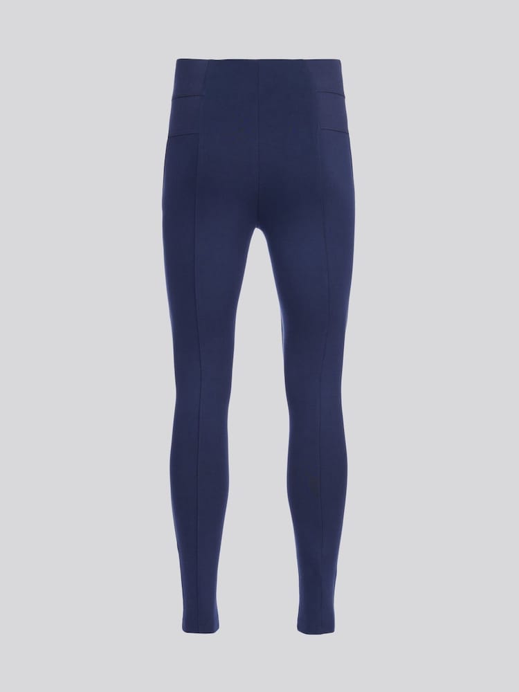 U.S. Polo Assn. Blue Womens Tonal Elastic Waistband Leggings - Image 7 of 7