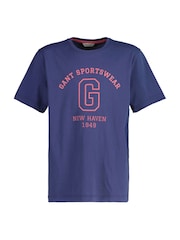 GANT Navy Kids Sports Logo T-Shirt - Image 1 of 3