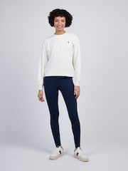 كريم - U.S. Polo Assn. Womens Double Horsemen Crew Sweatshirt - صورة 4 من 8