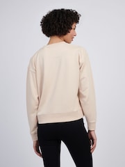 لون طبيعي - U.S. Polo Assn. Womens Double Horsemen Crew Sweatshirt - صورة 4 من 8