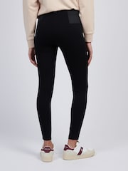 U.S. Polo Assn. Black Womens Tonal Elastic Waistband Leggings - Image 4 of 8