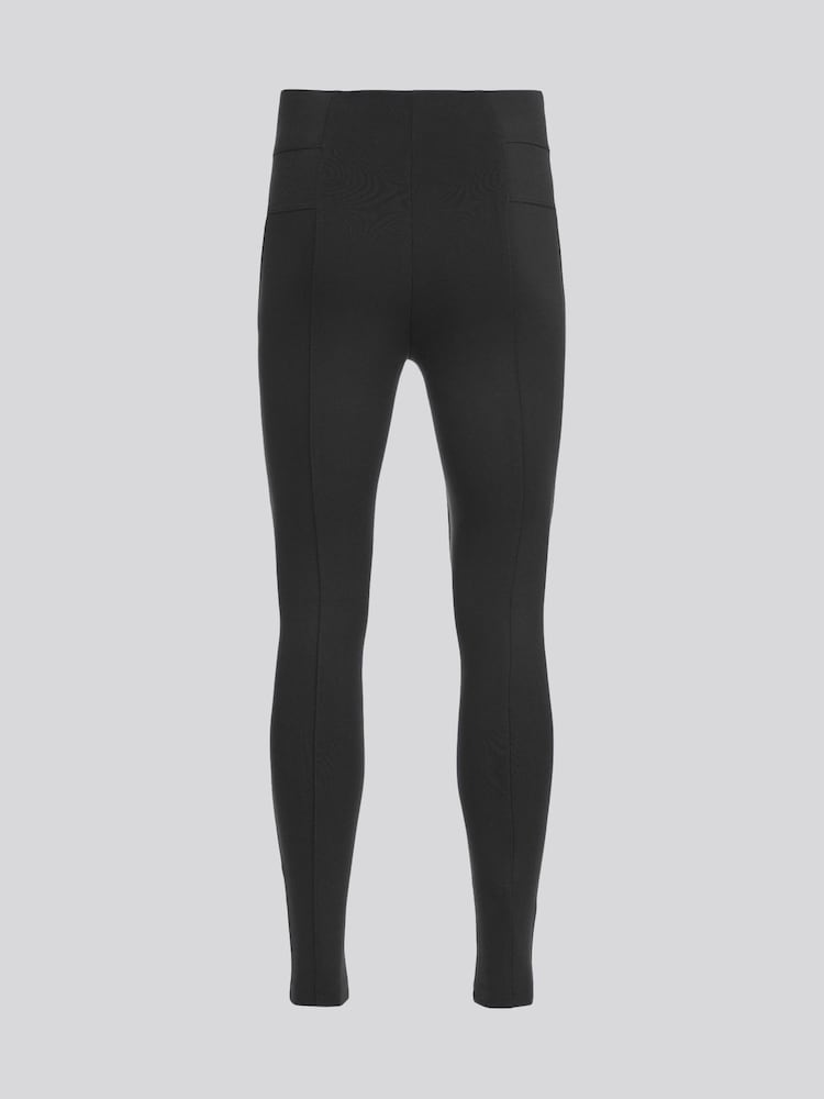 U.S. Polo Assn. Black Womens Tonal Elastic Waistband Leggings - Image 8 of 8