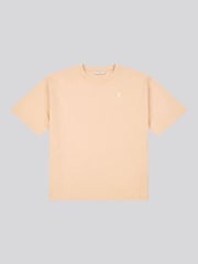 U.S. Polo Assn. Natural Womens 100% Cotton Tonal Double Horsemen Loose Crew Neck T-Shirt - Image 5 of 7
