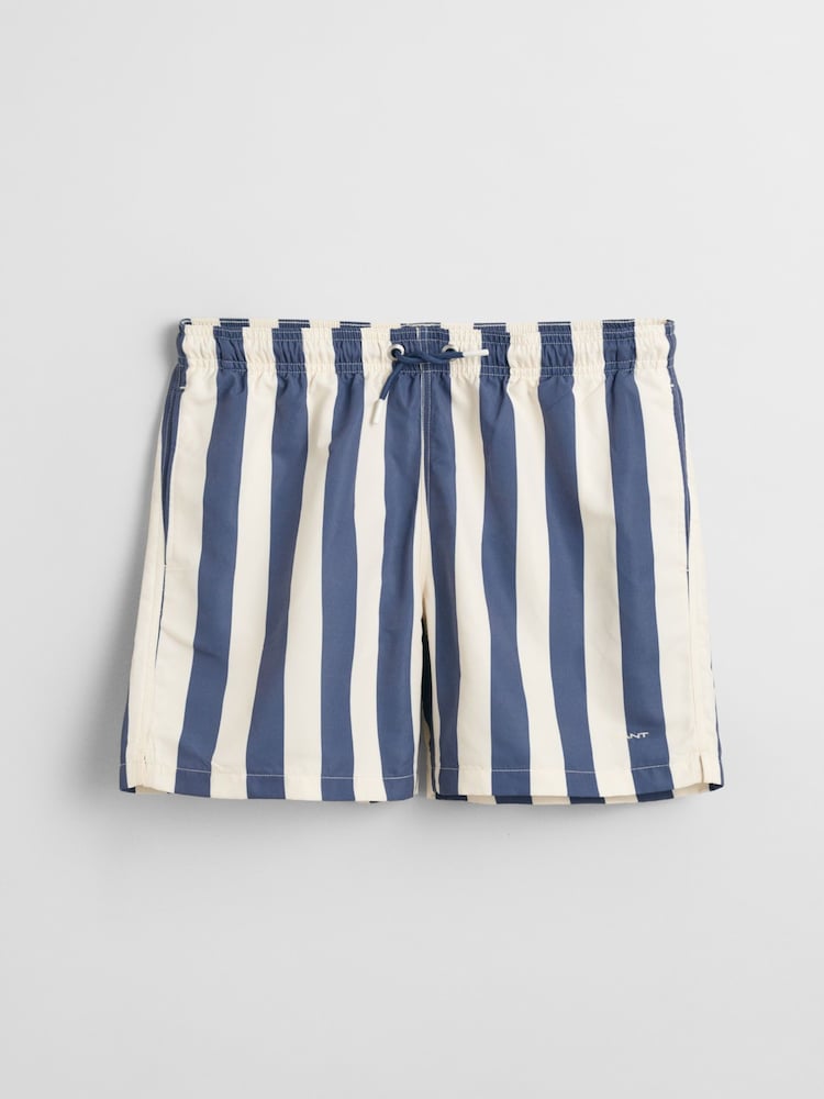 GANT Navy Stripe Swim Shorts - Image 1 of 4
