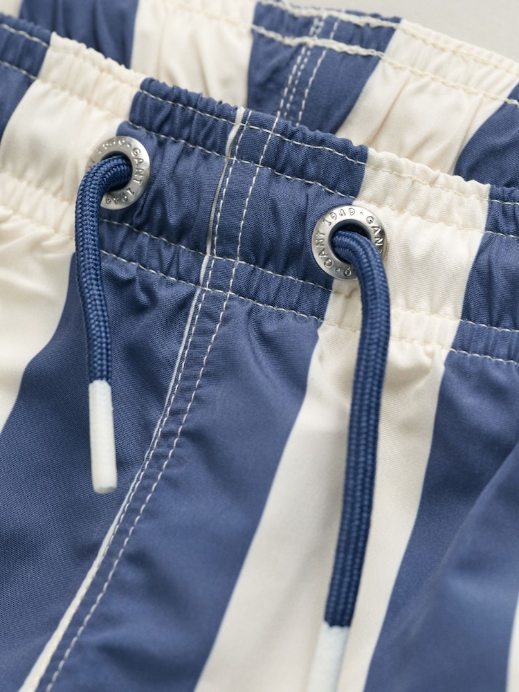 GANT Navy Stripe Swim Shorts - Image 4 of 4