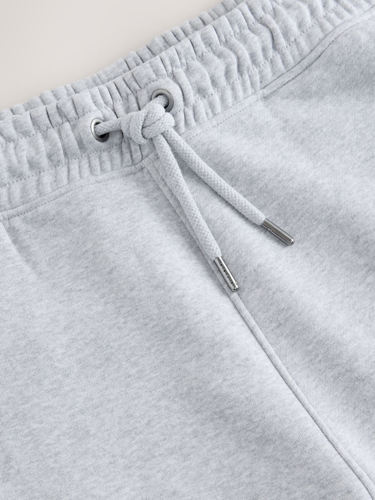 Grey Marl Slim Fit Brushback Heavyweight Joggers - Image 10 of 10 Grey Marl Slim Fit Brushback Heavyweight Joggers - Image 10 of 10