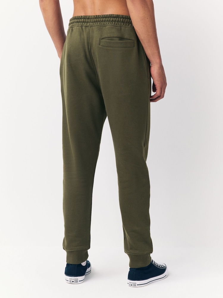 Khakigrün - Schmale Passform - Jogginghose aus Jersey mit hohem Baumwollanteil - Bild 2 von 8