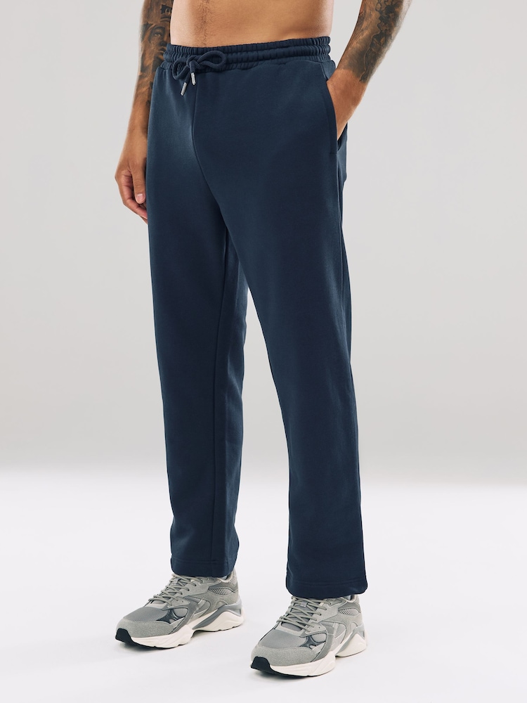 Navy Blue Relaxed Fit Cotton Rich Jersey Joggers - Image 1 of 9