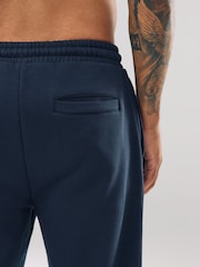 Navy Blue Relaxed Fit Cotton Rich Jersey Joggers - Image 3 of 9