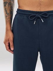 Navy Blue Relaxed Fit Cotton Rich Jersey Joggers - Image 4 of 9