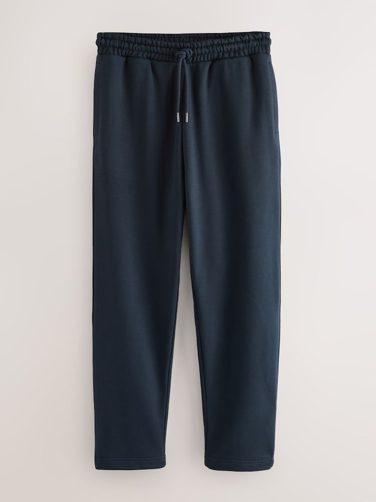 Navy Blue Straight Fit Cotton Rich Jersey Joggers - Image 7 of 7