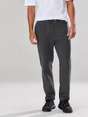 Slate Grey Straight Fit Cotton Rich Jersey Joggers - Image 1 of 10