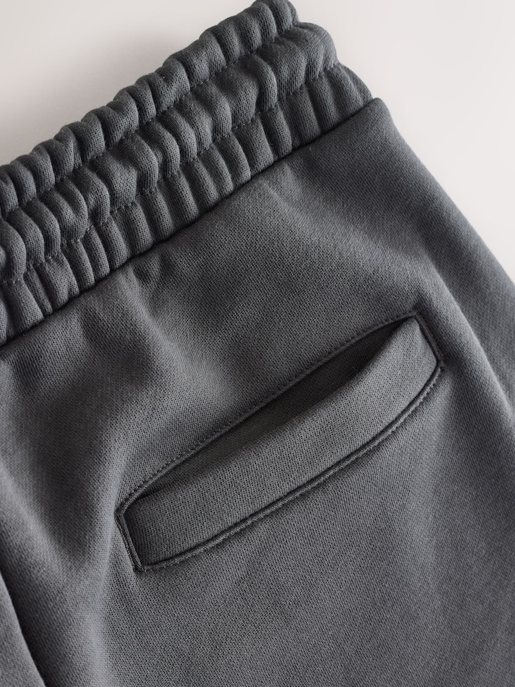 Slate Grey Straight Fit Cotton Rich Jersey Joggers - Image 10 of 10