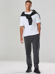 Slate Grey Straight Fit Cotton Rich Jersey Joggers - Image 2 of 10