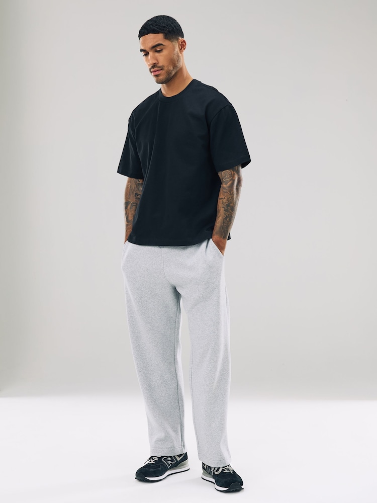 Grey Marl Relaxed Fit Cotton Rich Jersey Joggers - Image 2 of 8