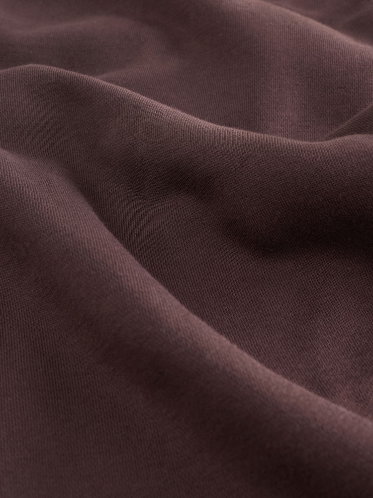 Chocolate Brown Straight Fit Cotton Rich Jersey Joggers - Image 11 of 11