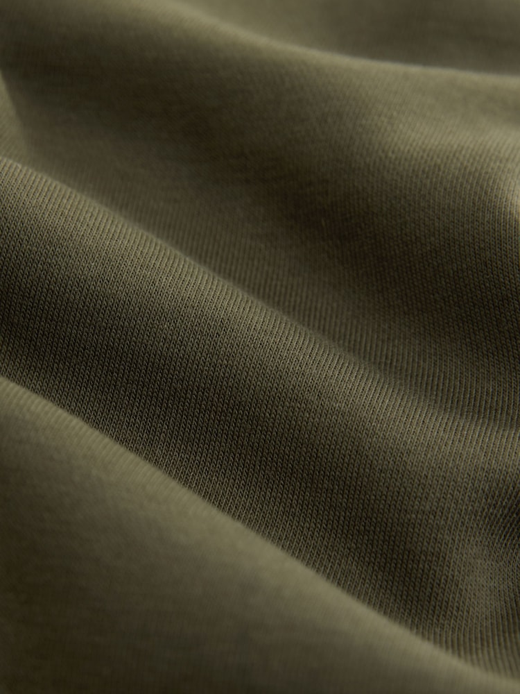 Khaki Green Straight Fit Cotton Rich Jersey Joggers - Image 4 of 4 Khaki Green Straight Fit Cotton Rich Jersey Joggers - Image 4 of 4