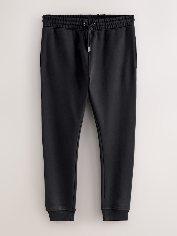 Black Skinny Fit Cotton Rich Jersey Joggers - Image 1 of 3