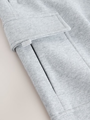Серый меланж - Зауженный крой - Спортивные джоггеры-карго с начесом - Изображение 10 10