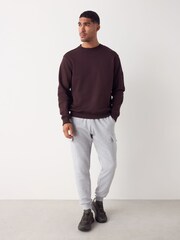 Grey Marl Slim Fit Cargo Joggers - Image 2 of 8