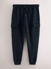 Navy Blue Slim Fit Cargo Joggers - Image 1 of 3