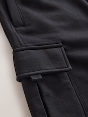Black Open Cargo Joggers - Image 8 of 8