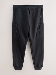 Black Slim Fit Utility Style Joggers - Image 1 of 3