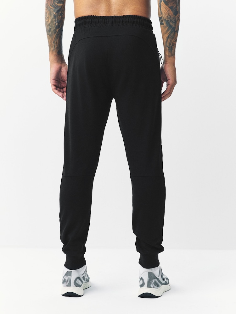 Black Athleisure Cuffed Joggers - Image 2 of 7 Black Athleisure Cuffed Joggers - Image 2 of 7