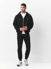 Black Athleisure Cuffed Joggers - Image 3 of 7