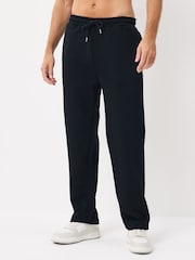 Black/Navy Blue/Grey Marl Cotton Rich Jersey Joggers 3 Pack - Image 4 of 9