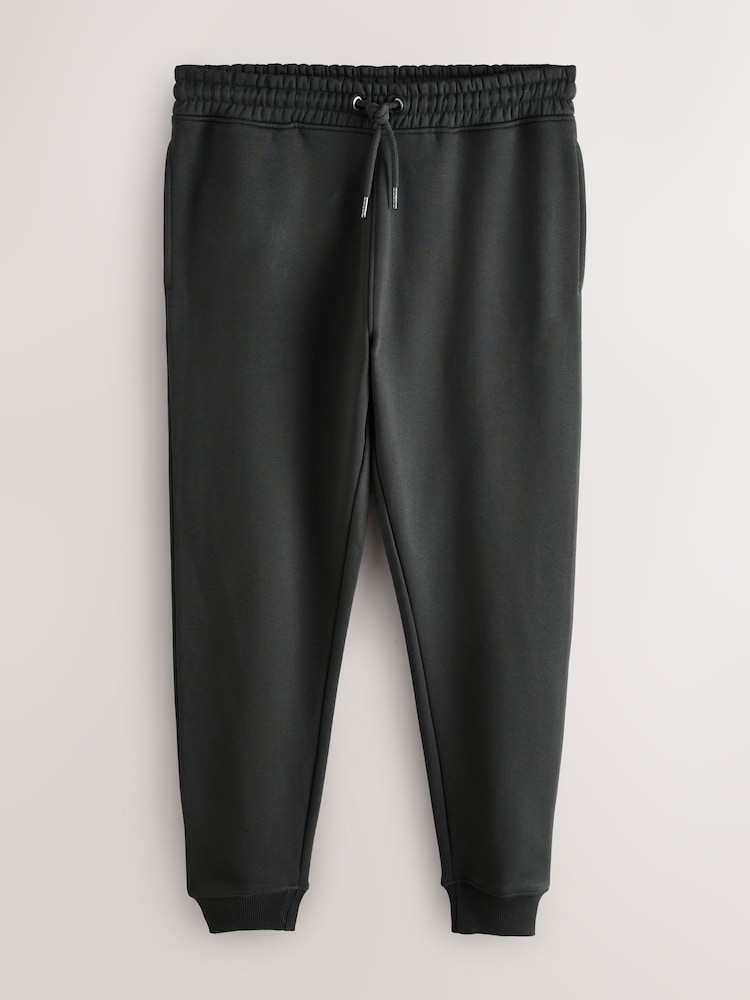 Black/Slate Grey/Khaki Green Straight Fit Cotton Rich Jersey Joggers 3 Pack - Image 2 of 6