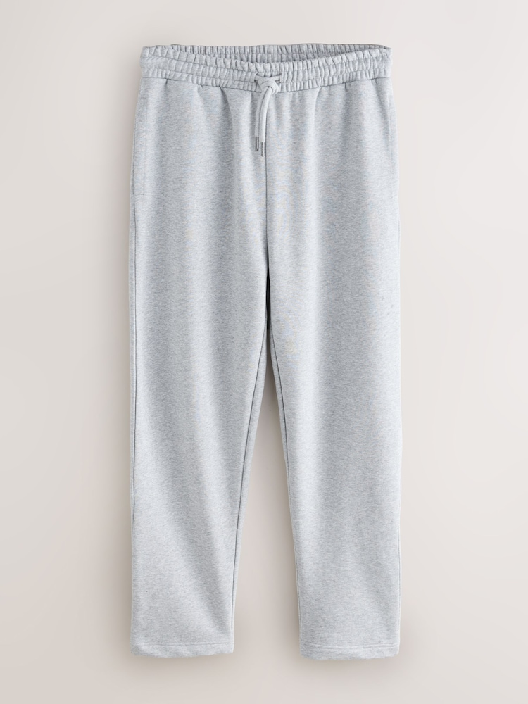 Grey Marl/Navy Blue Straight Fit Cotton Rich Jersey Joggers 2 Pack - Image 2 of 5