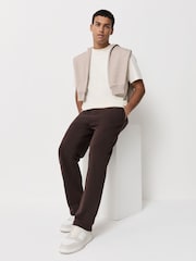 Black/Chocolate Brown Straight Fit Cotton Rich Jersey Joggers 2 Pack - Image 2 of 11