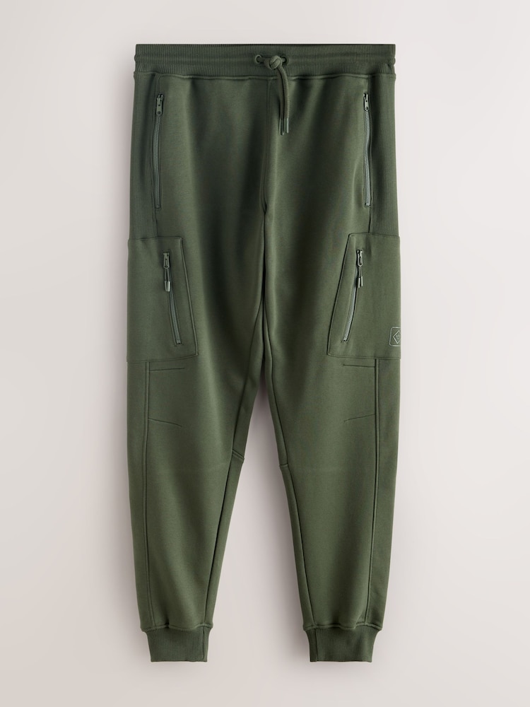 Black/Khaki Green Slim Fit Utility Style Joggers 2 Pack - Image 2 of 13 Black/Khaki Green Slim Fit Utility Style Joggers 2 Pack - Image 2 of 13