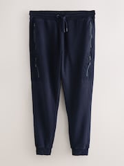 Slate Grey/Navy Blue Slim Fit Utility Style Joggers 2 Pack - Image 8 of 11