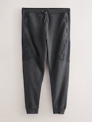 Slate Grey/Navy Blue Slim Fit Utility Style Joggers 2 Pack - Image 9 of 11