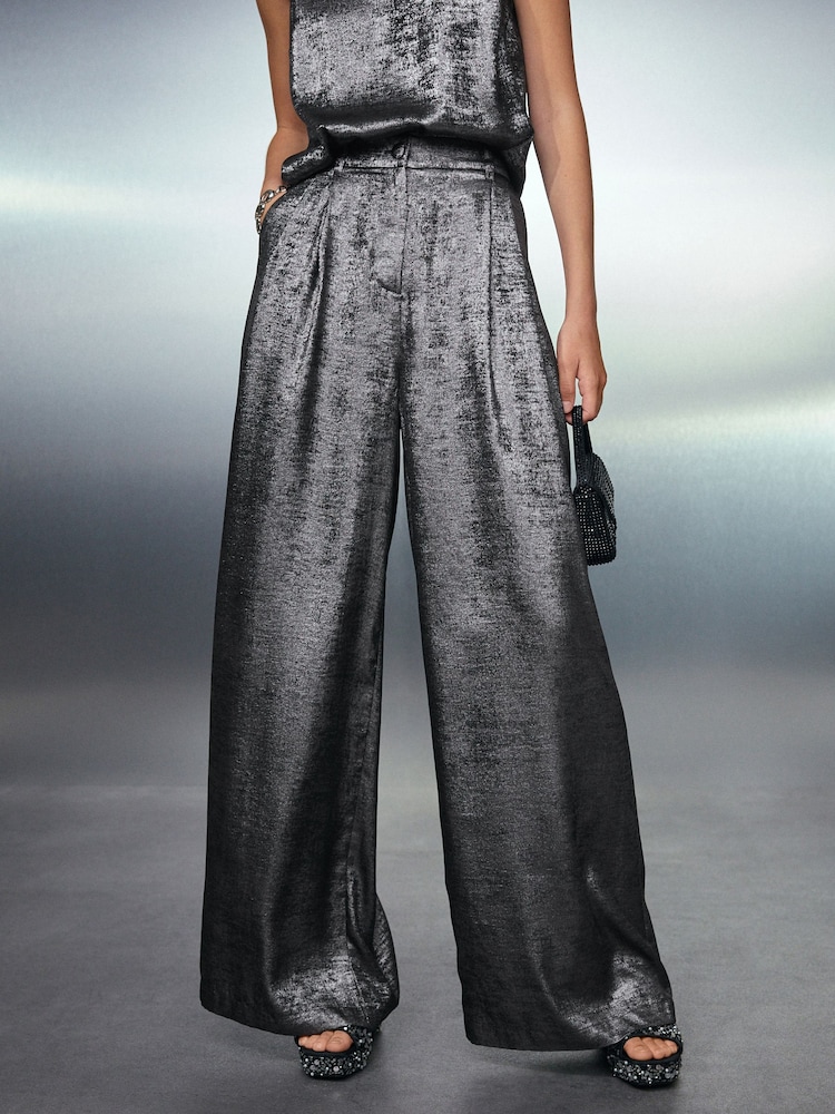silver dress slacks Circle S Men's Steel Grey Western Ranch Dress Pants