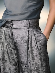 srebrna (barva); srebro - Metallic Super Wide Trousers - Slika 5 iz 8