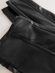 Preto - Leggings de couro sintético - Imagem 3 de 3