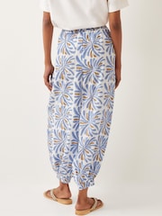 Monsoon Blue Cece Woodblock Print Harem Trousers - Image 3 of 6