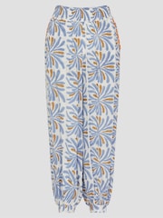 Monsoon Blue Cece Woodblock Print Harem Trousers - Image 6 of 6