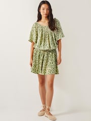 Monsoon Green Ania Batik Print Top - Image 2 of 5