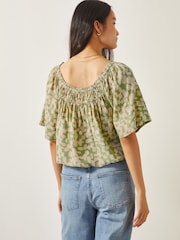Monsoon Green Ania Batik Print Top - Image 3 of 5