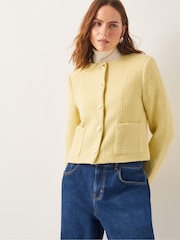 Monsoon Yellow Maya Tweed Jacket - Image 1 of 5