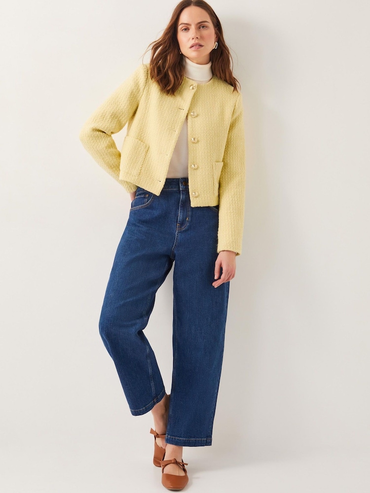 Monsoon Yellow Maya Tweed Jacket - Image 2 of 5