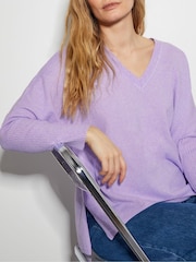 Monsoon Purple Vicki V-Neck Jumper - Image 4 of 5