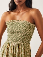 Monsoon Green Ania Geometric Bandeau Dress - Image 2 of 5