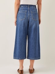 Monsoon Jenna Wide Leg Crop 100% Cotton Jeans - Image 3 of 5